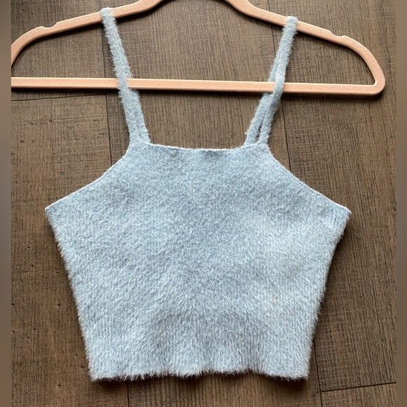 Eyelash pastel blue sweater/top set size S - Picture 6 of 9